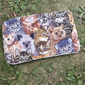 NEW! Kitty Kittens Pet Mat - Small - 3 Layers, Fleece + Sherpa | Dog Cat Baby